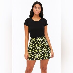 EUC Adrienne Vittadini Petite Geometric Pencil Skirt‎ 10P Polyester Spandex Soft